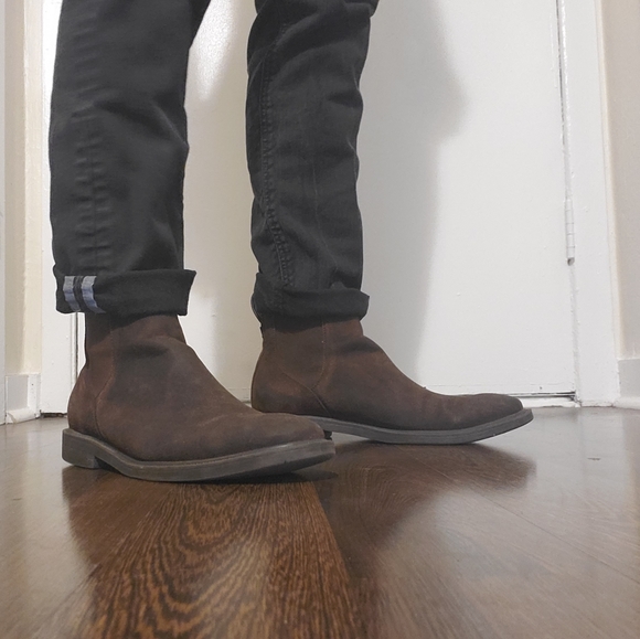 Guess Other - GUESS Dark Brown Suede Chelsea Boots (8.5)